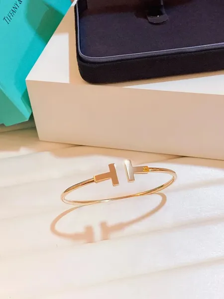 Tiffany T Wire Bracelet [Diamond-Free Open Design] [2 styles] 4