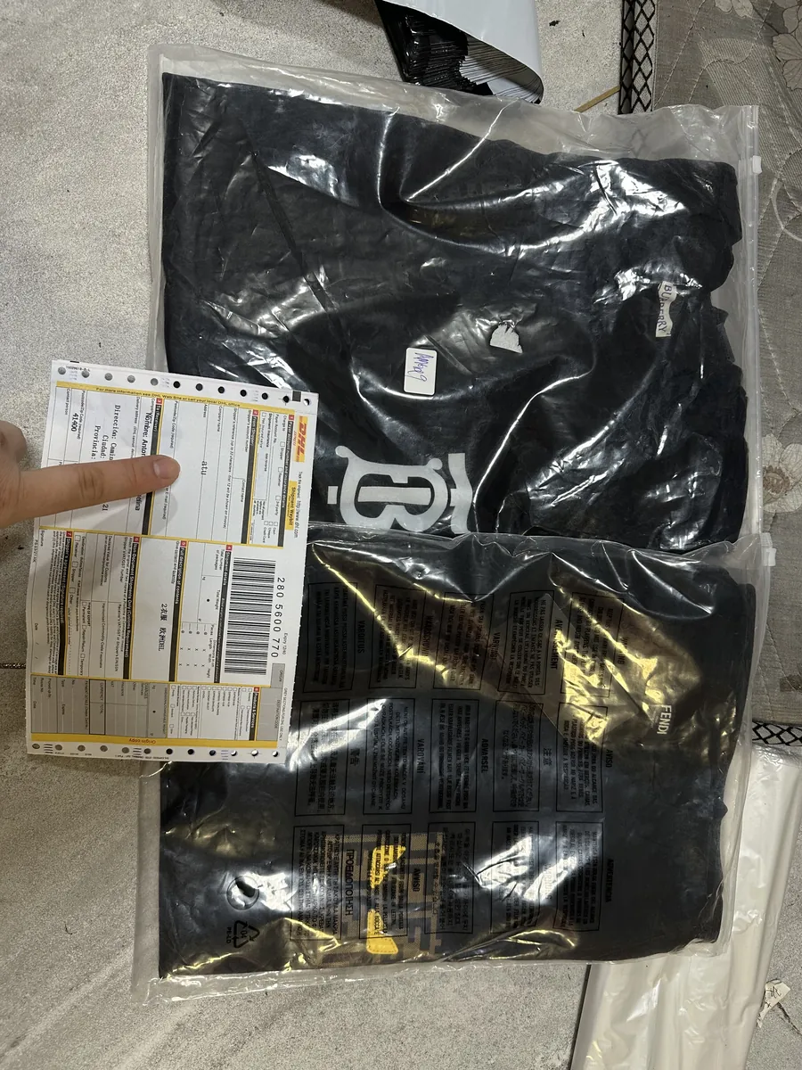 Parcel handed to courier with DHL waybill